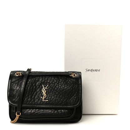 Saint Laurent Grained Lambskin Monogram Mini Niki Chain Satchel Black 11 of 11