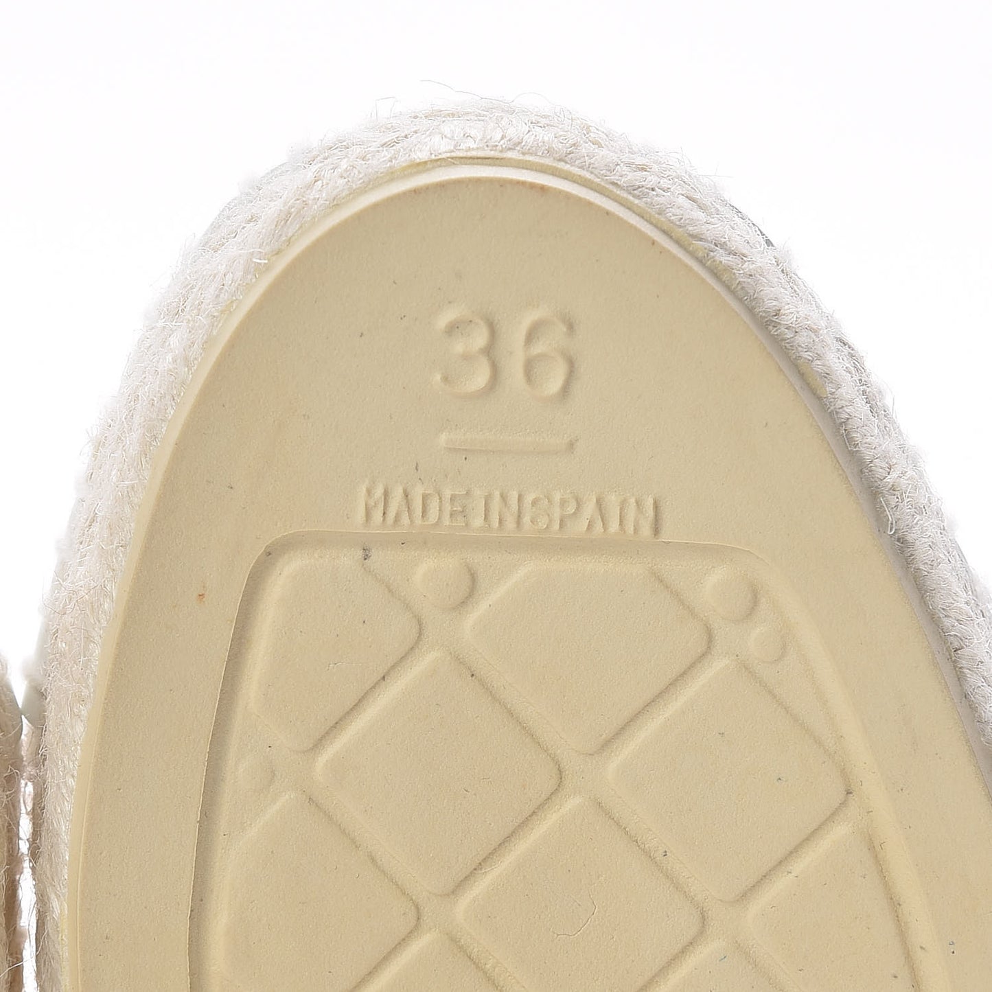 Tweed Patent CC Espadrilles 36 White