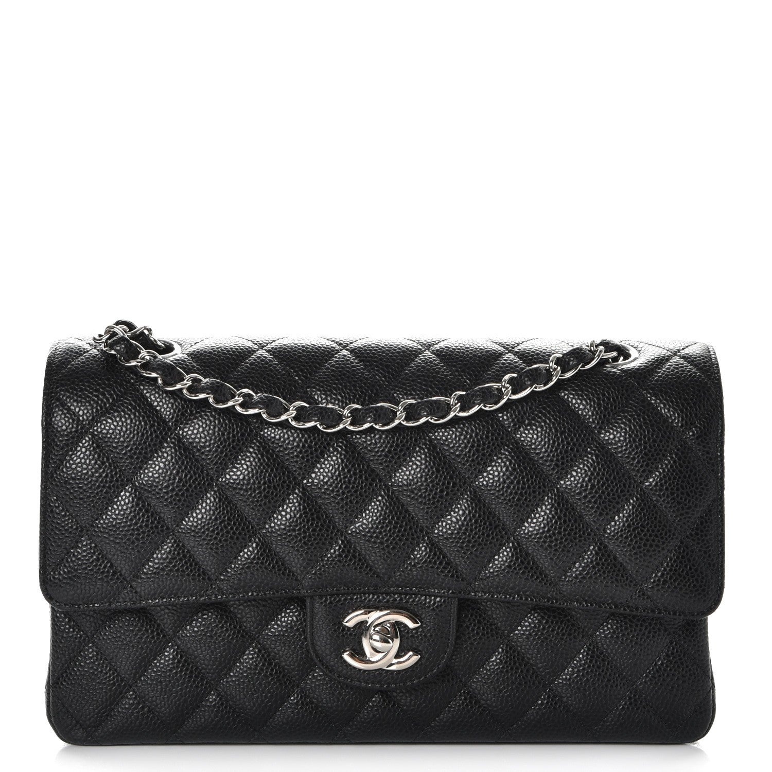 Chanel Caviar Quilted Medium Double Flap Black 1 of 9