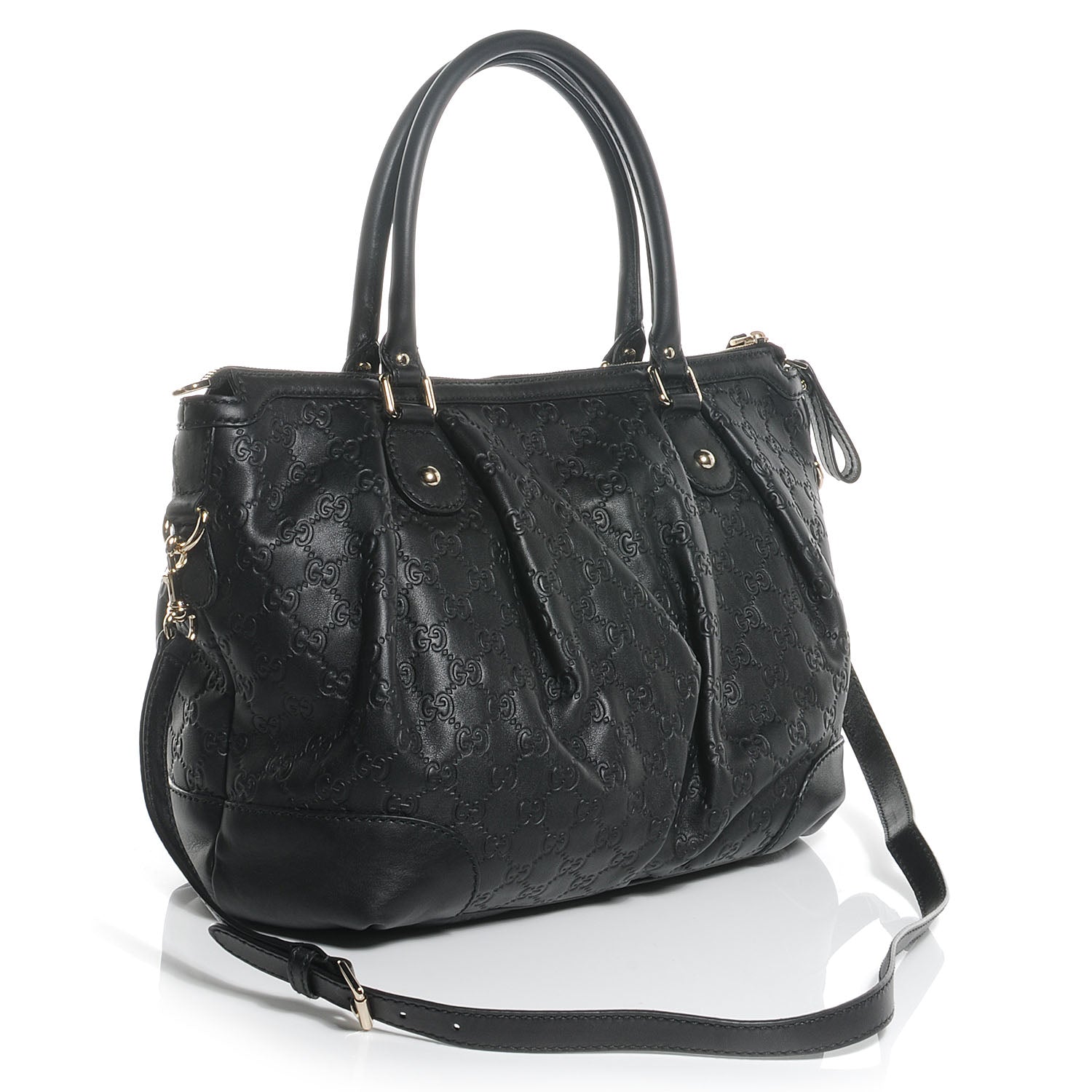 Gucci Guccissima Large Sukey Top Handle Bag Black 3 of 8