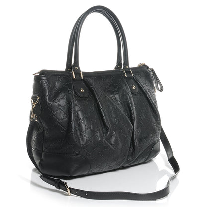 Gucci Guccissima Large Sukey Top Handle Bag Black 3 of 8