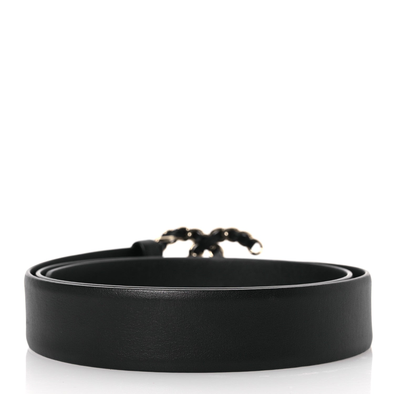 Chanel Lambskin CC Chain Belt 85 34 Black 2 of 8