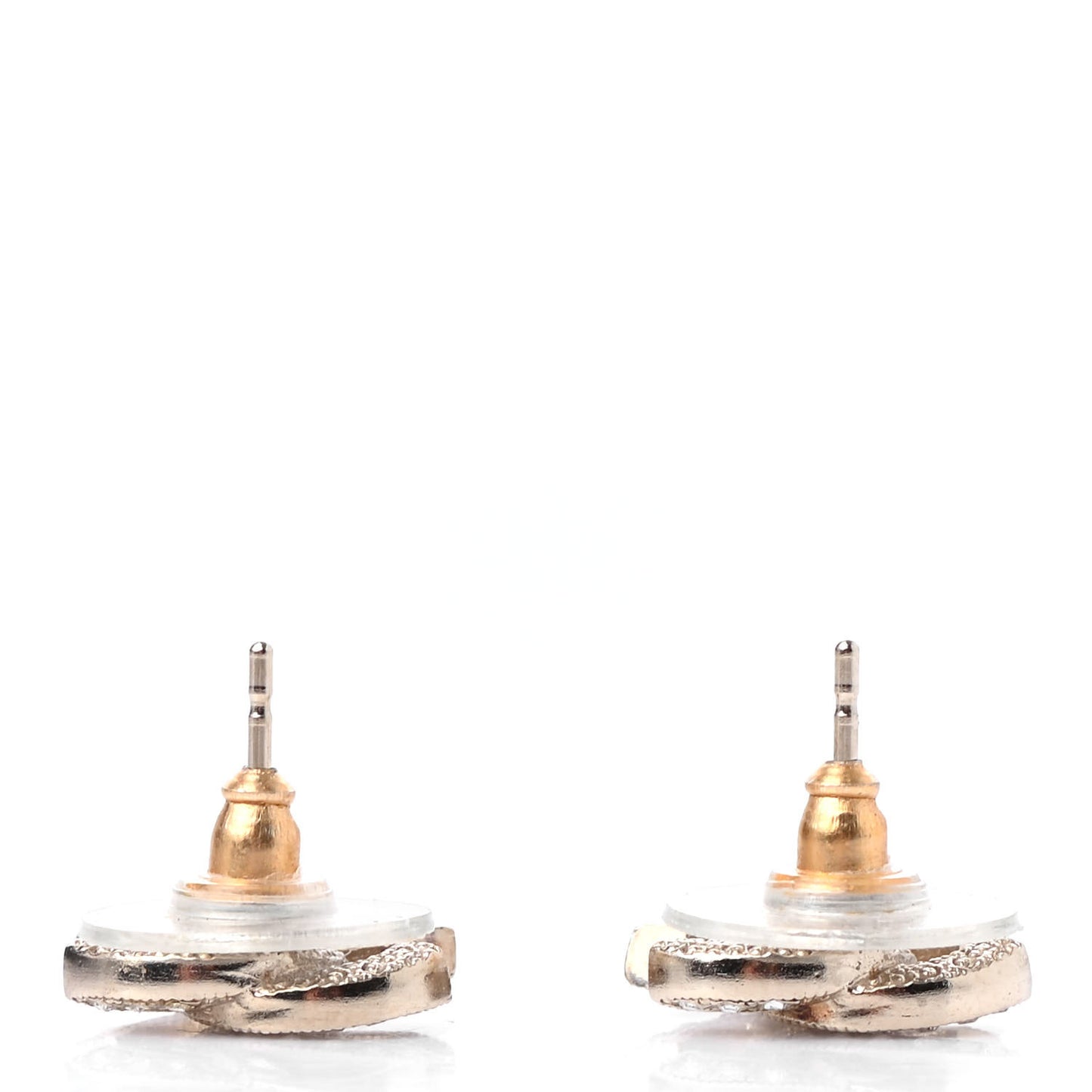 Crystal CC Earrings Light Gold