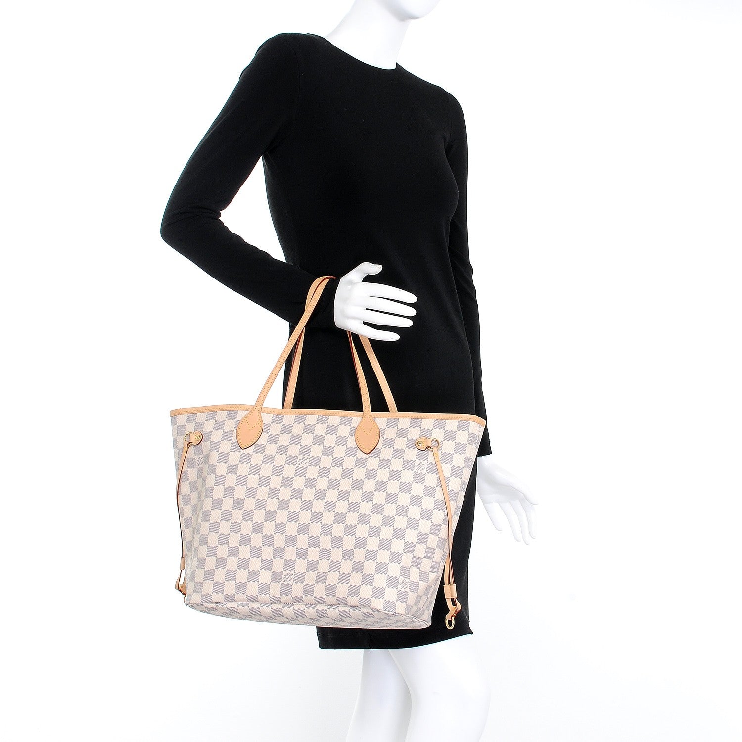 Louis Vuitton Damier Azur Neo Neverfull MM Rose Ballerine 2 of 11
