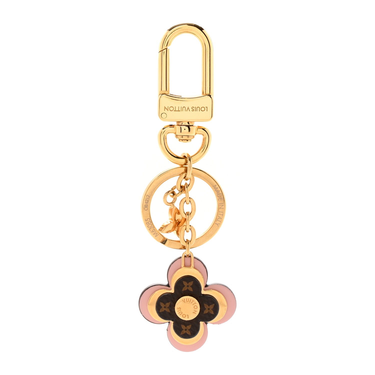 Louis Vuitton Monogram Blooming Flowers BB Bag Charm Key Holder Pink 1 of 5