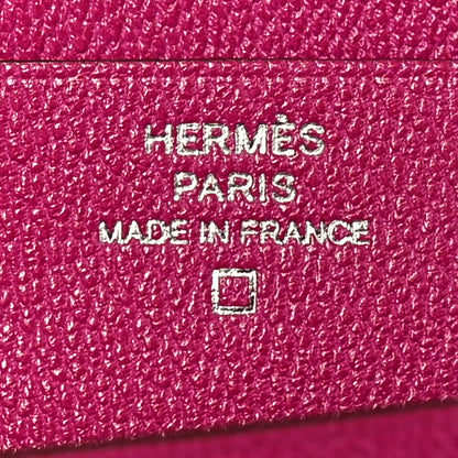 Hermes Shiny Alligator Bearn Wallet Rose Pourpre 6 of 11