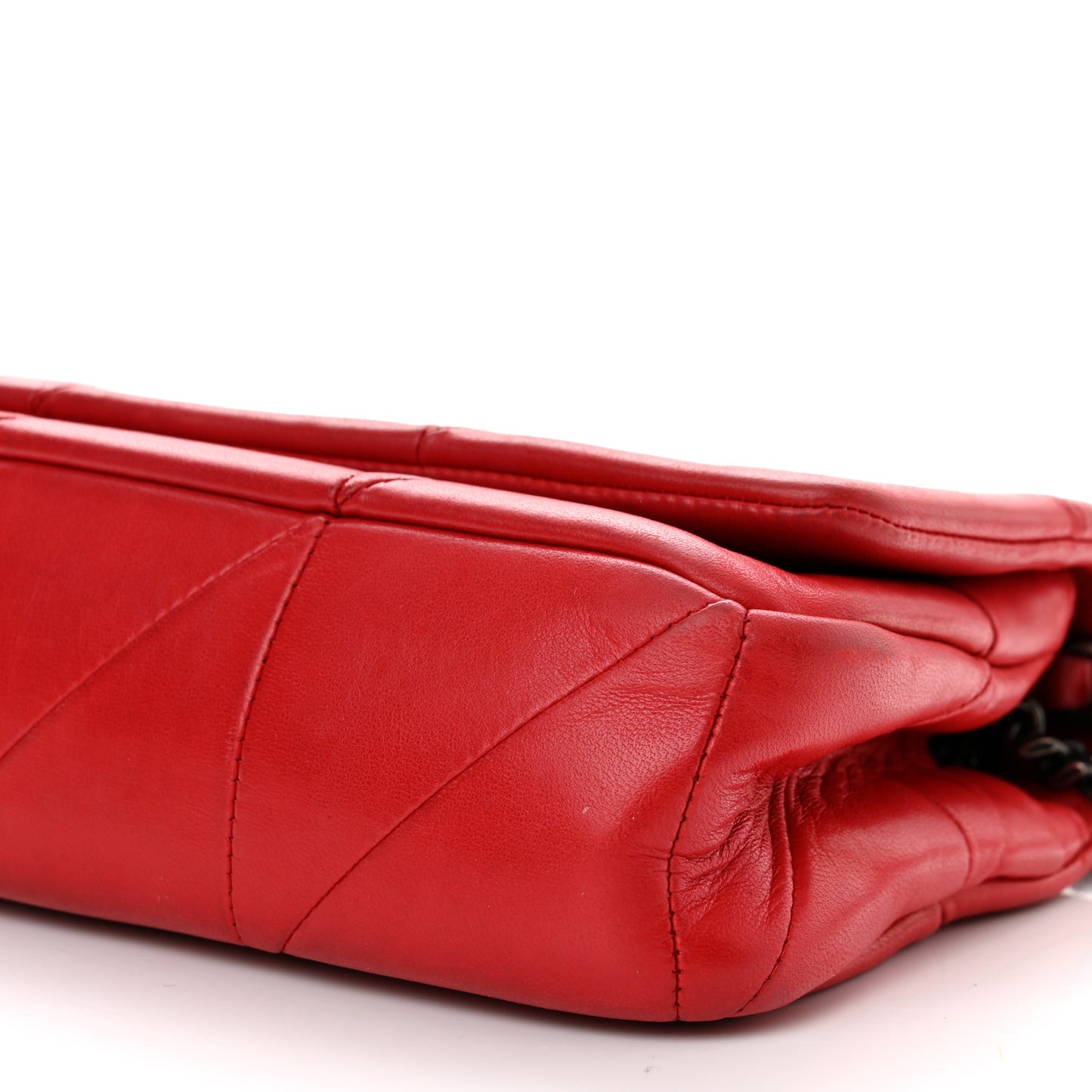 Lambskin Patchwork Monogram Small Jamie Red