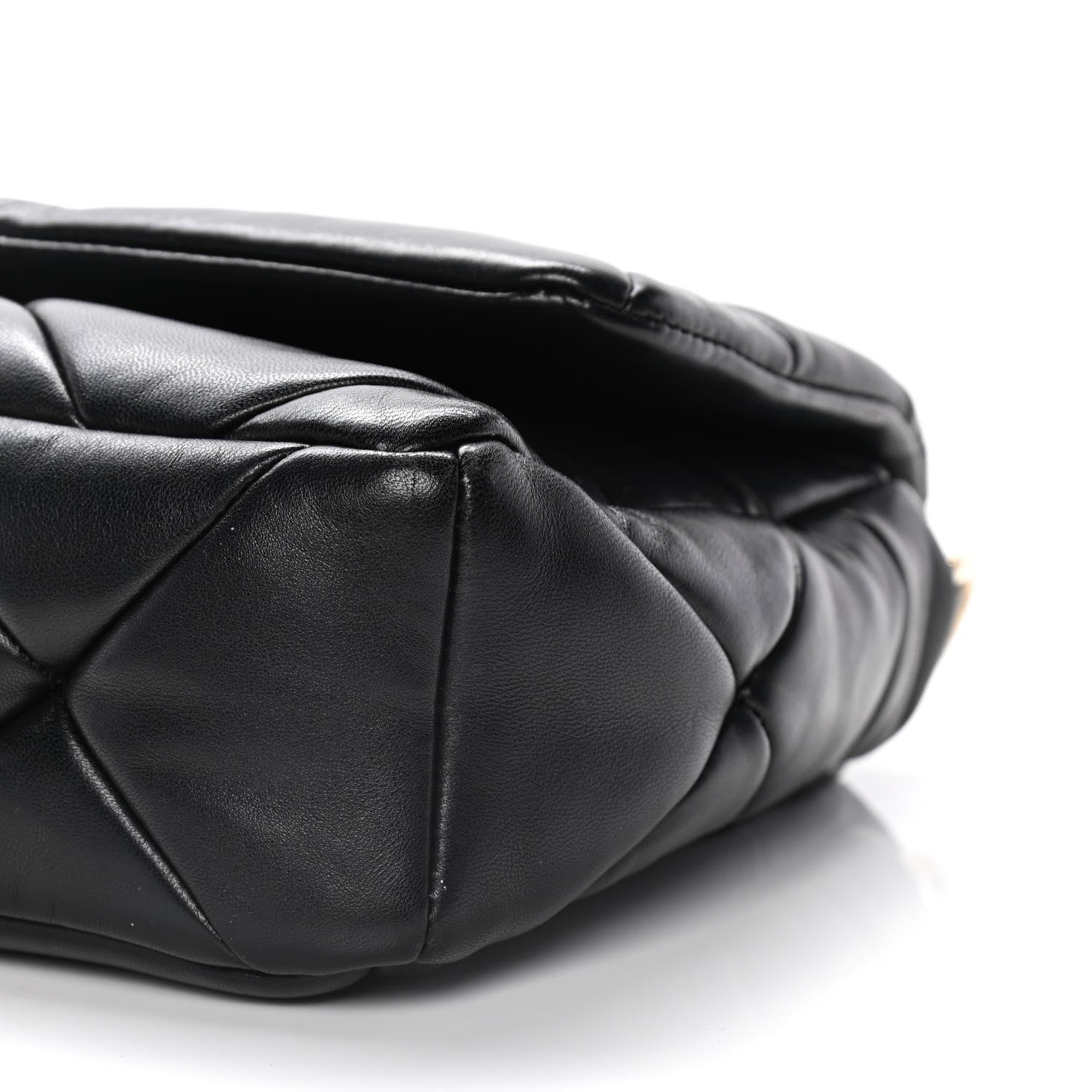 Prada Nappa Re-Nylon Triangle Quilted Patchwork System Flap Shoulder Bag Black 10 of 14