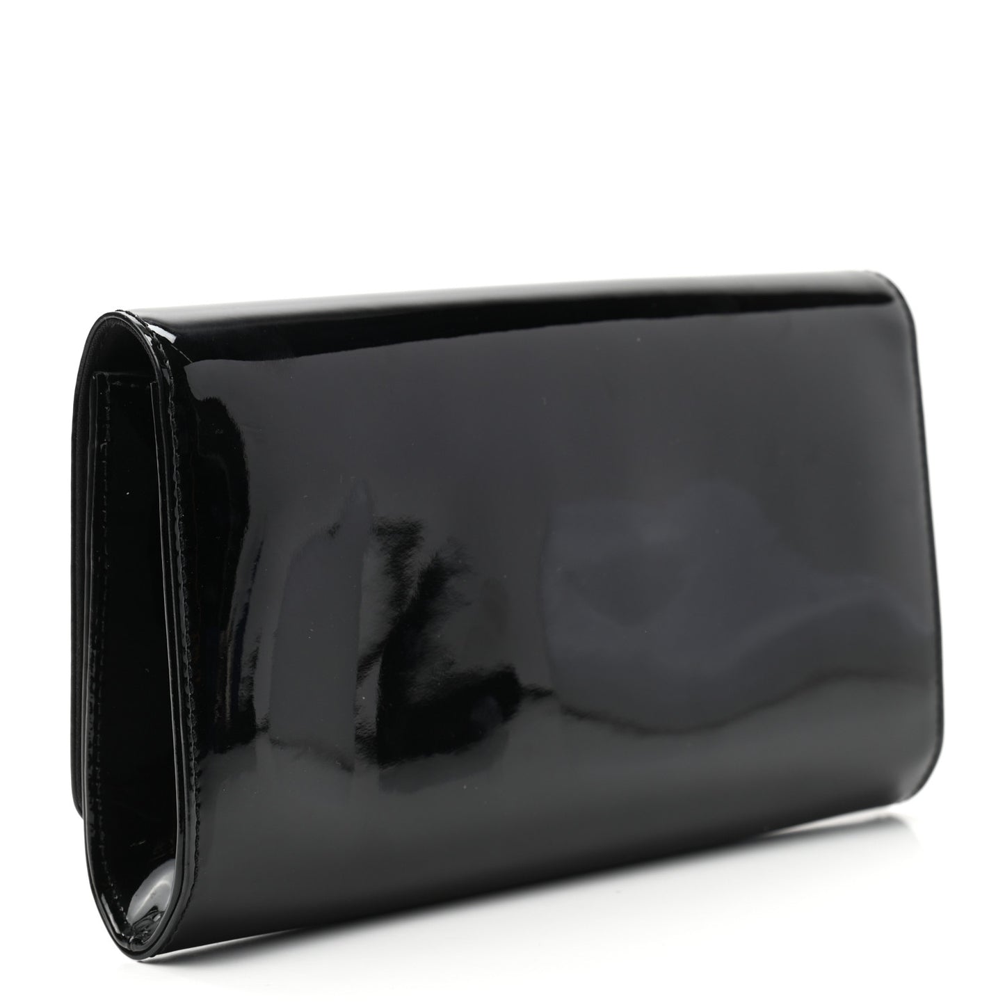 Patent Louise Clutch Black
