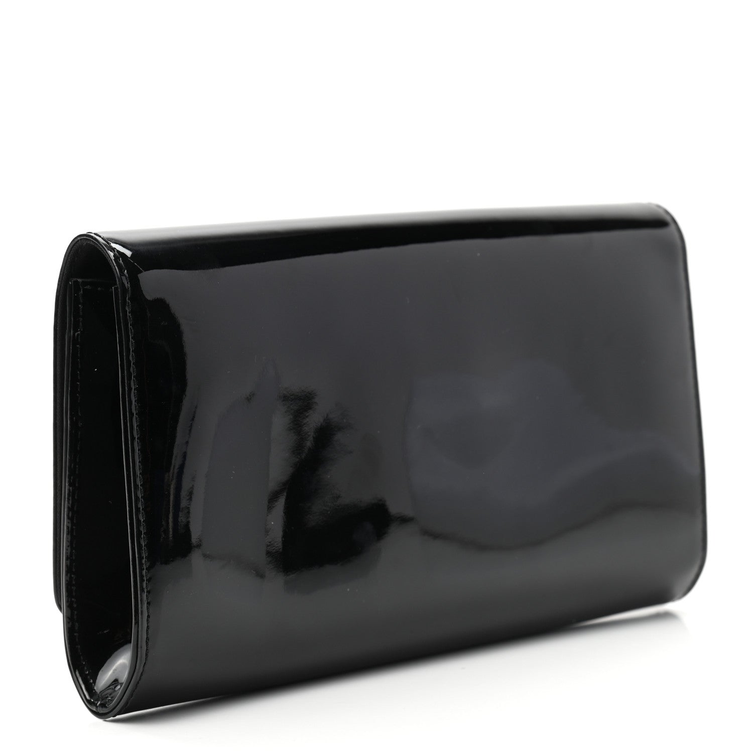 Louis Vuitton Patent Louise Clutch Black 3 of 6