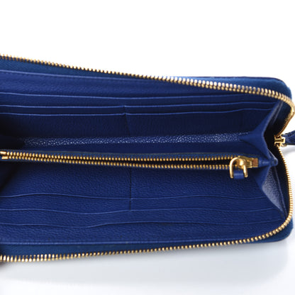 Prada Vitello Grain Zip Around Wallet Inchiostro 5 of 10