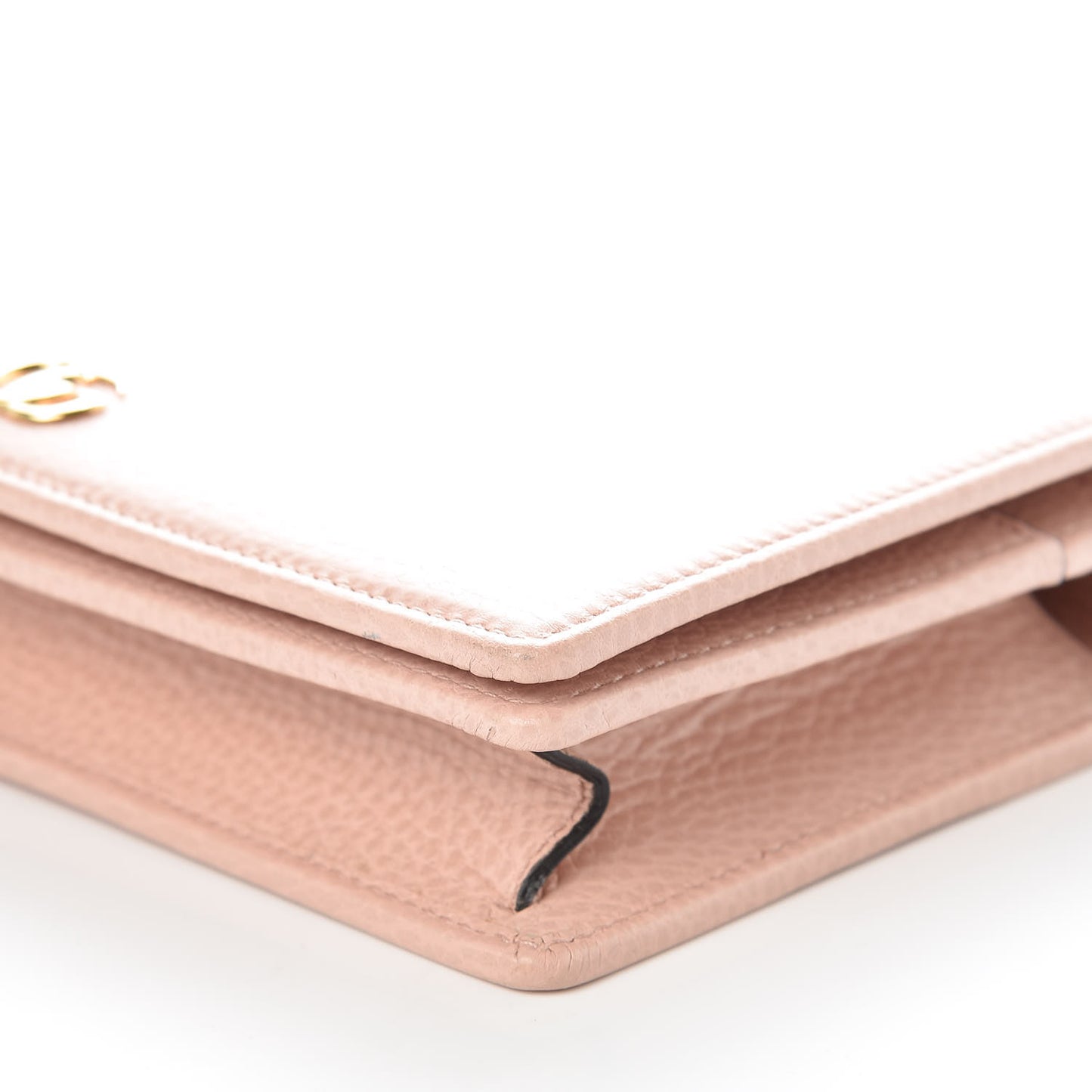 Dollar Calfskin Mini GG Marmont Chain Wallet Perfect Pink