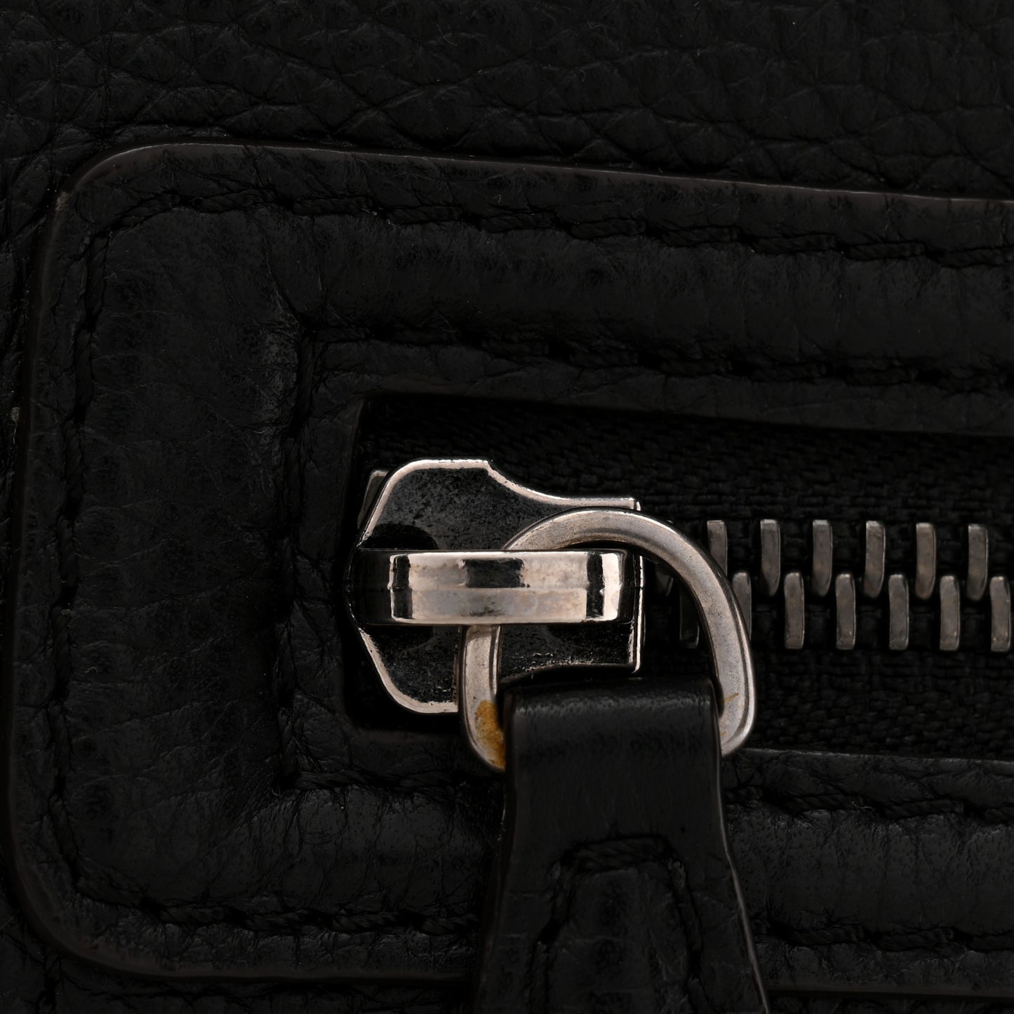 Drummed Calfskin Mini Luggage Black