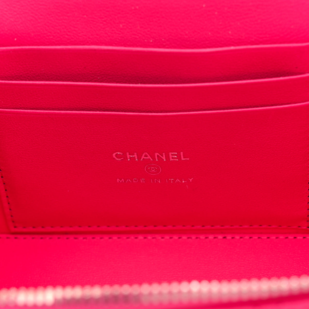 Chanel Lambskin Quilted Metal Enamel Small Top Handle Vanity Case With Chain Pink 6 of 11