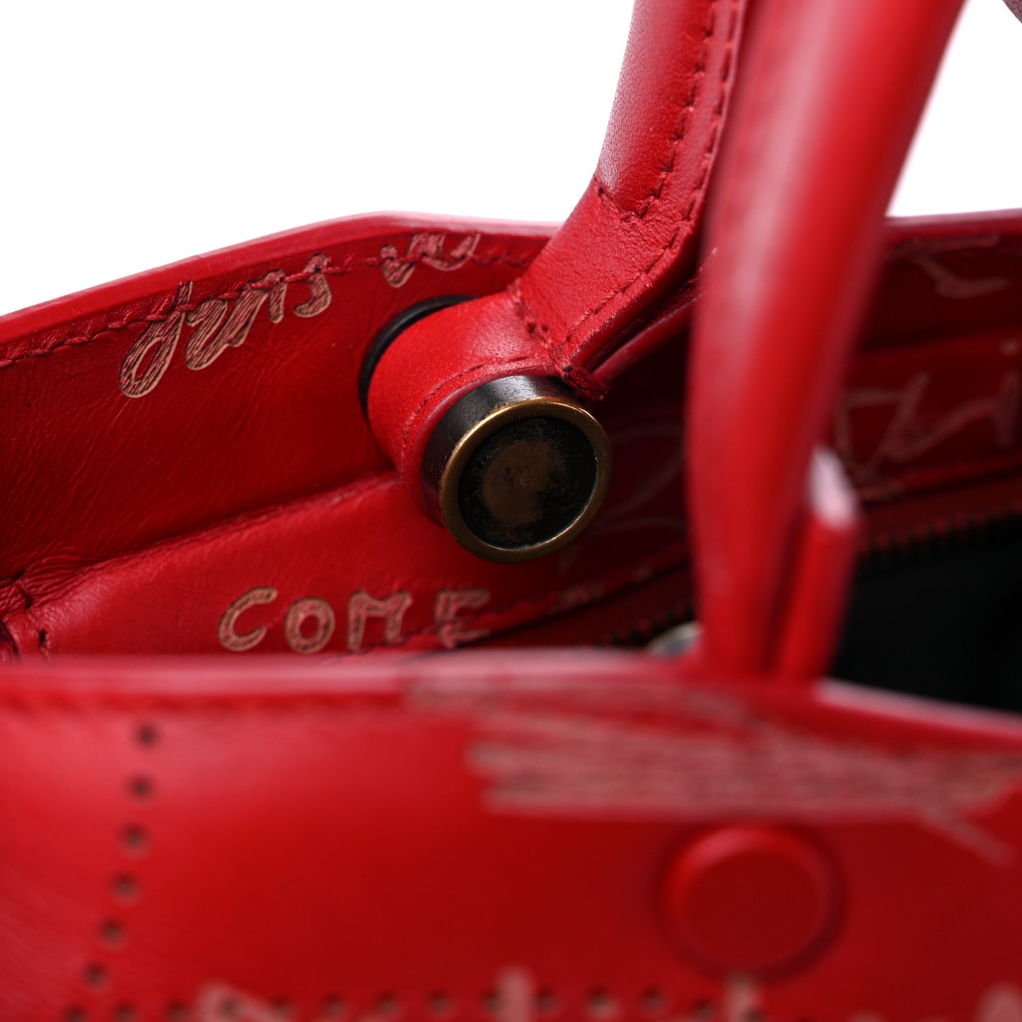 Calfskin Love Perforated Blackout Hardware S City Rouge Profond