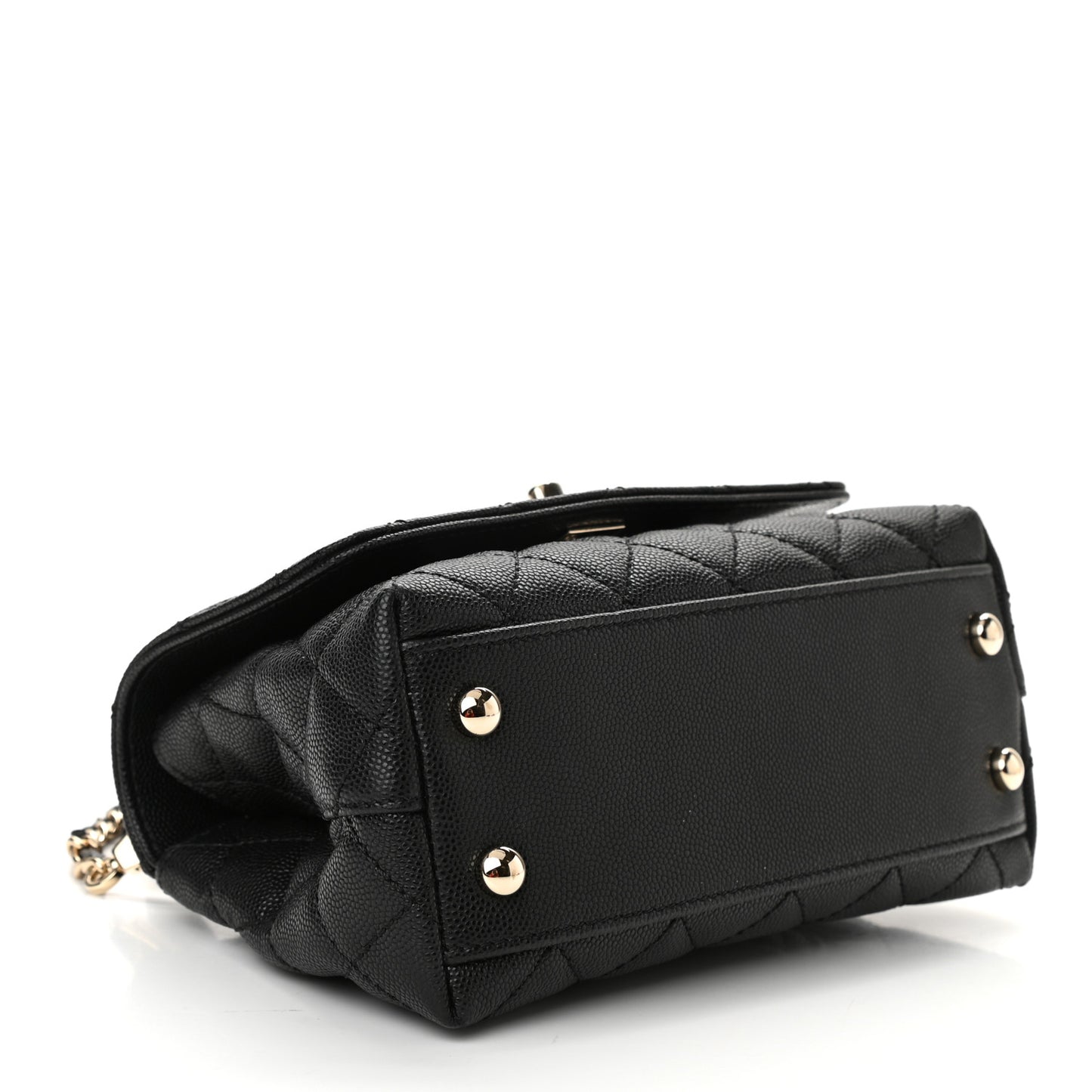 Caviar Quilted Extra Mini Coco Handle Flap Black