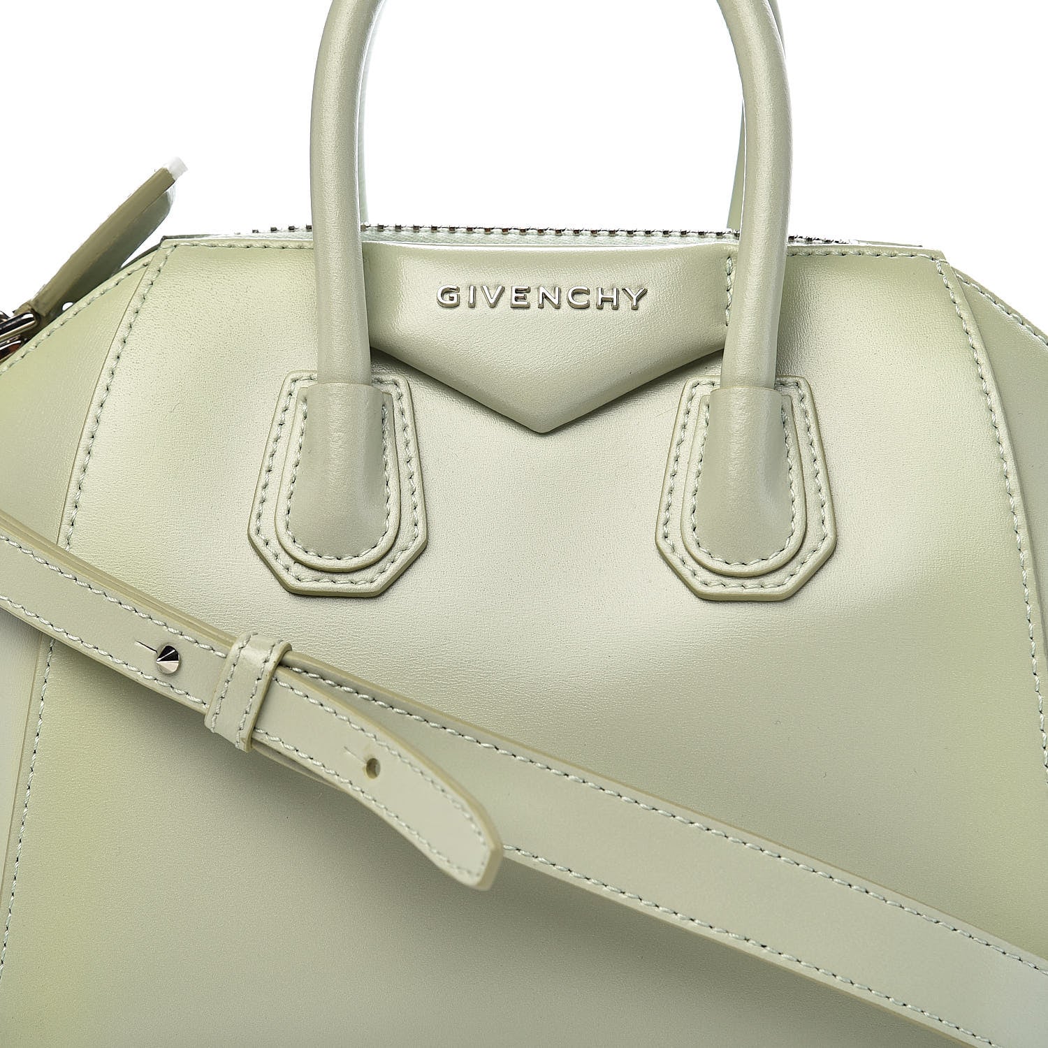 Givenchy Shiny Lord Calfskin Mini Antigona Aqua Green 11 of 11