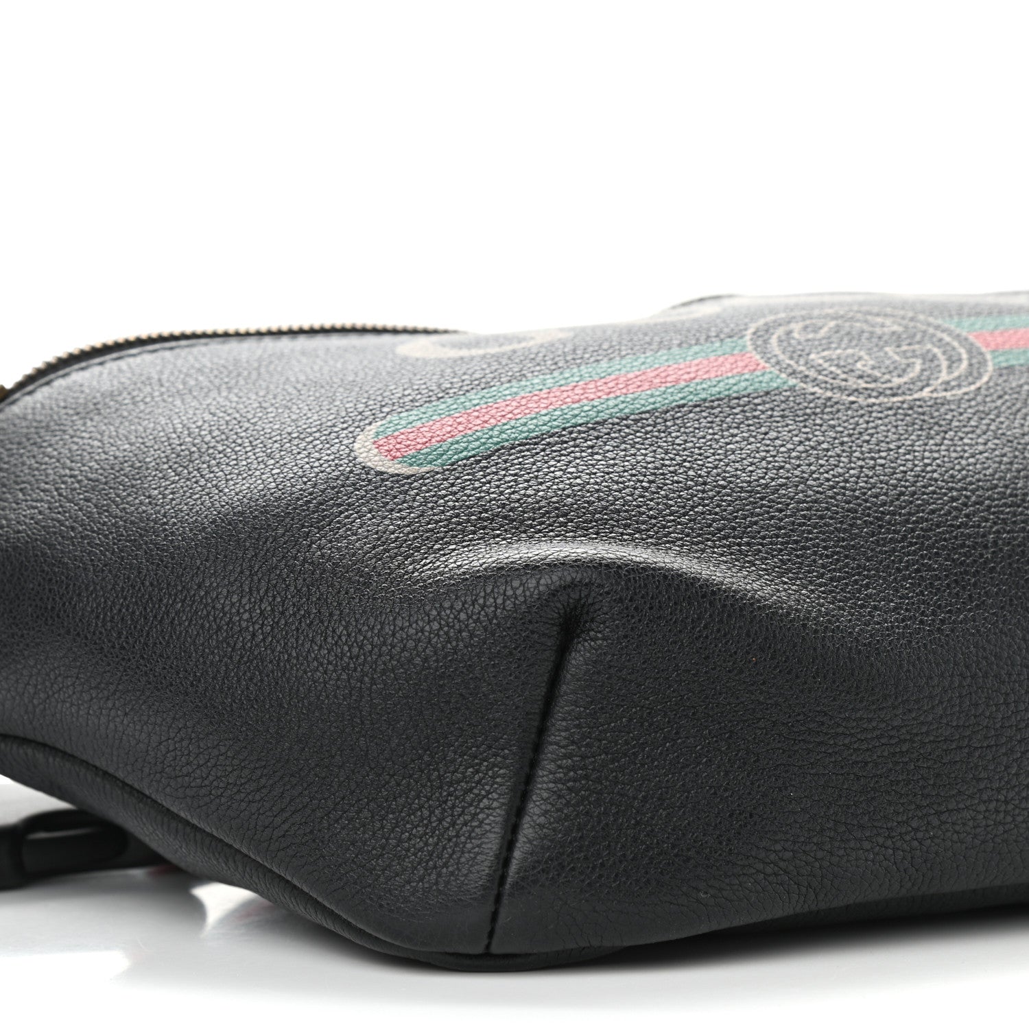 Gucci Grained Calfskin Logo Belt Bag Black 8 of 11