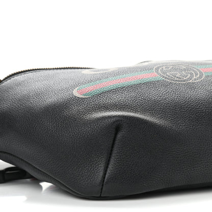 Gucci Grained Calfskin Logo Belt Bag Black 8 of 11
