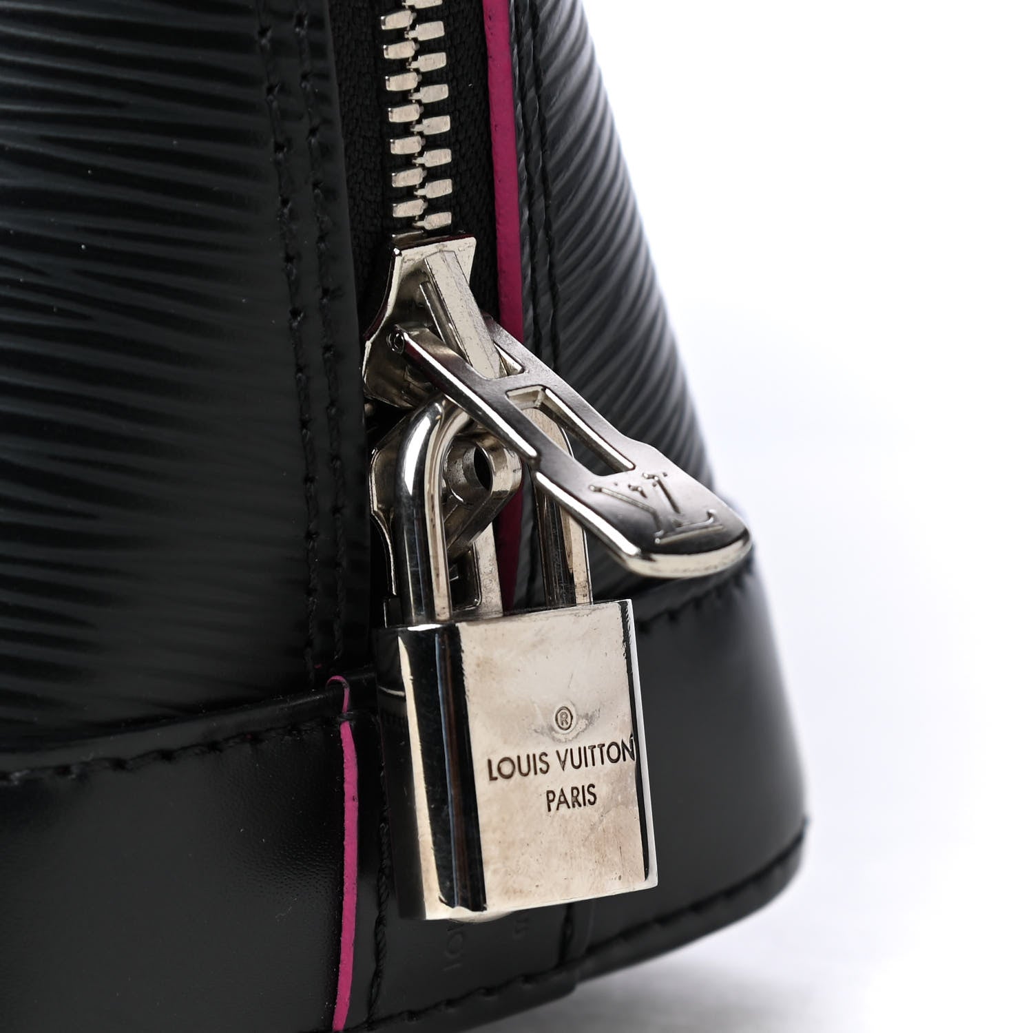 Louis Vuitton Epi Alma BB Black Hot Pink 11 of 12