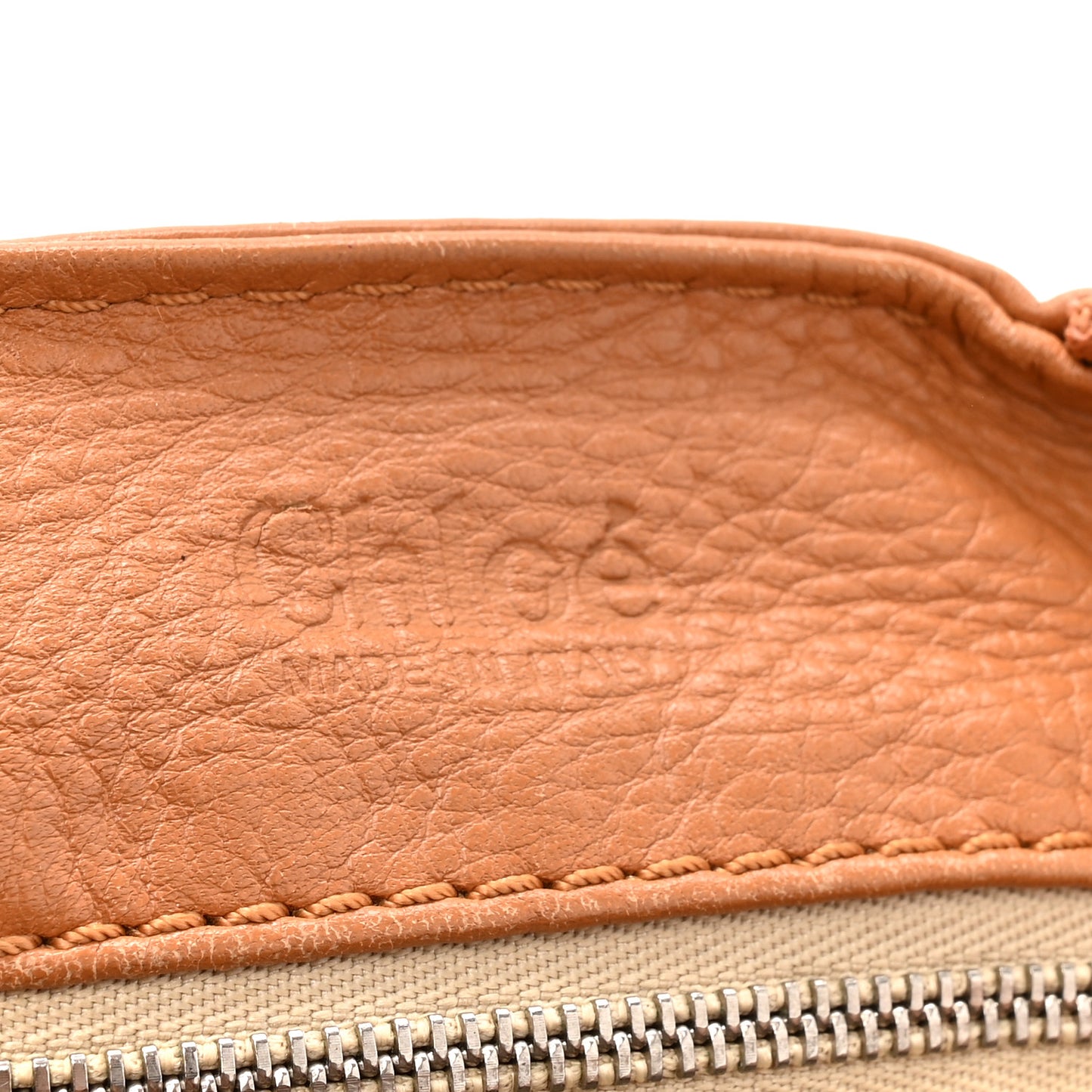 Calfskin Medium Paddington Satchel Tan