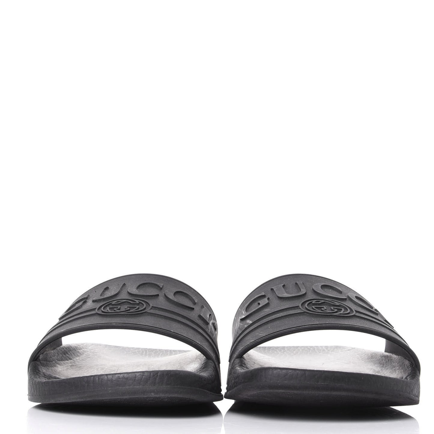 Rubber Womens Logo Slide Sandals 39 Black