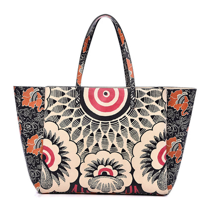 Valentino Garavani Vitello Mime Covered Tote Green Raspberry 1 of 13