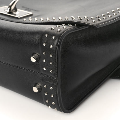 Givenchy Grained Calfskin Studded Small Shark Lock Satchel Black 8 of 8