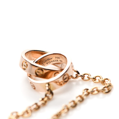 Cartier 18K Pink Gold Interlocking LOVE Necklace 4 of 5