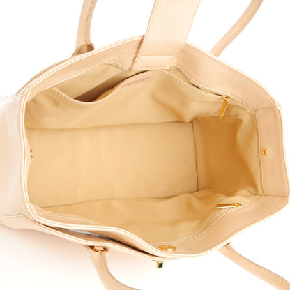 Chanel Calfskin Cerf Executive Shopper Tote Beige 5 of 7