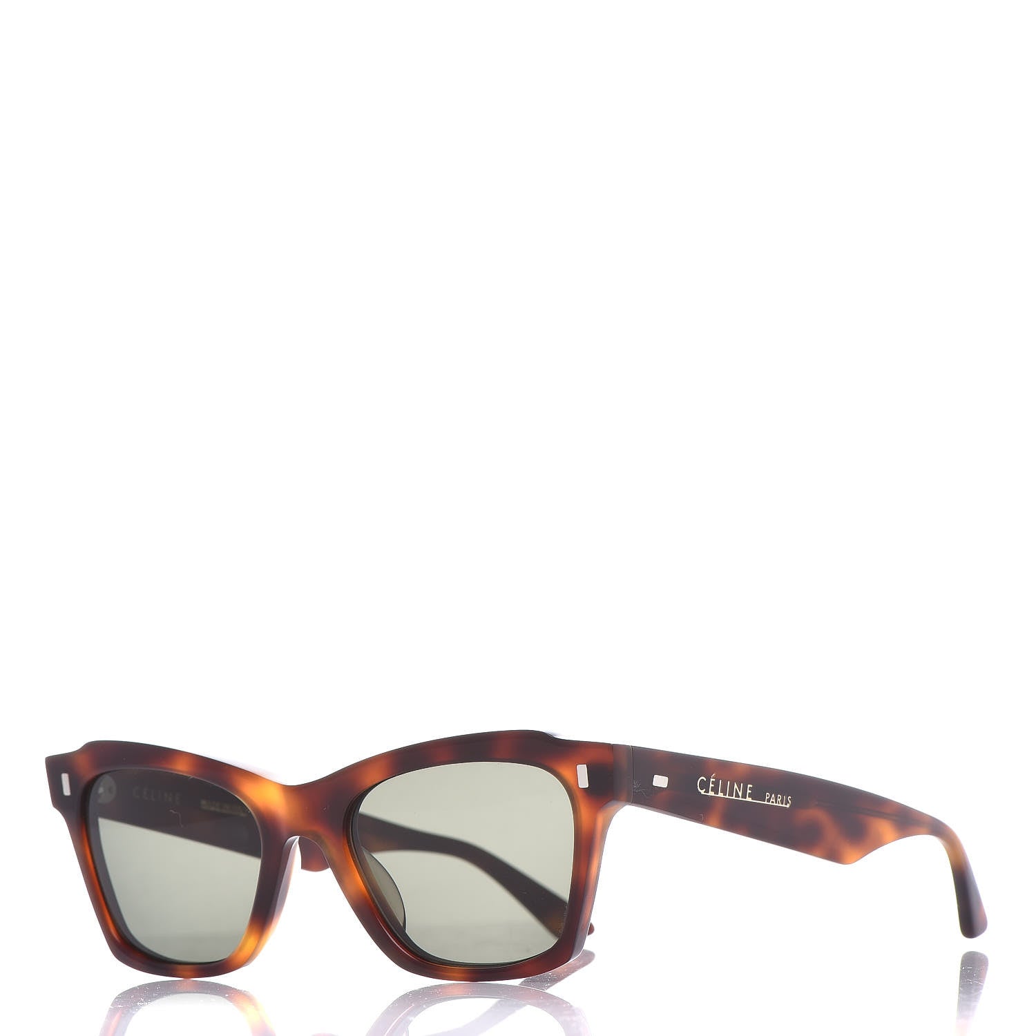 Celine Rectangular Cat Eye Sunglasses CL40058I Havana 1 of 6