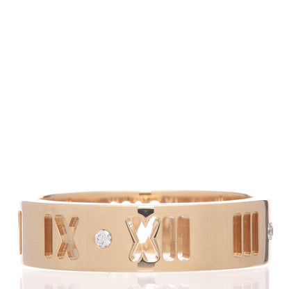 Tiffany 18K Yellow Gold Diamond Atlas Pierced Ring 50 5.25 3 of 5