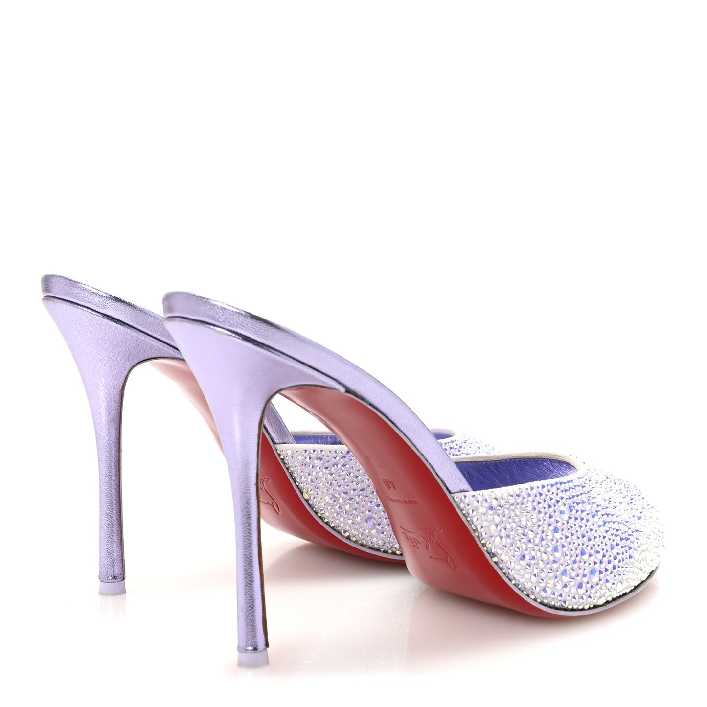Suede Crystal Strass Me Dolly 100 Sandals 40 Lilac