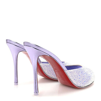 Christian Louboutin Suede Crystal Strass Me Dolly 100 Sandals 40 Lilac 5 of 9