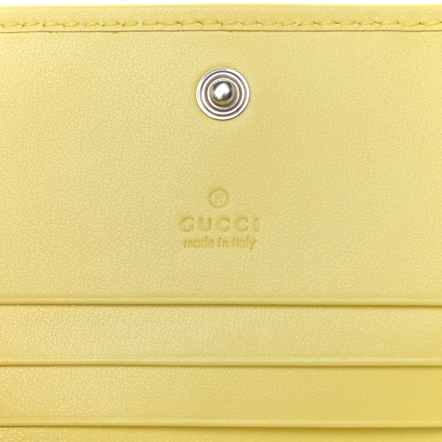 Gucci Calfskin Matelasse GG Marmont Mini Wallet On Chain Banana 8 of 10