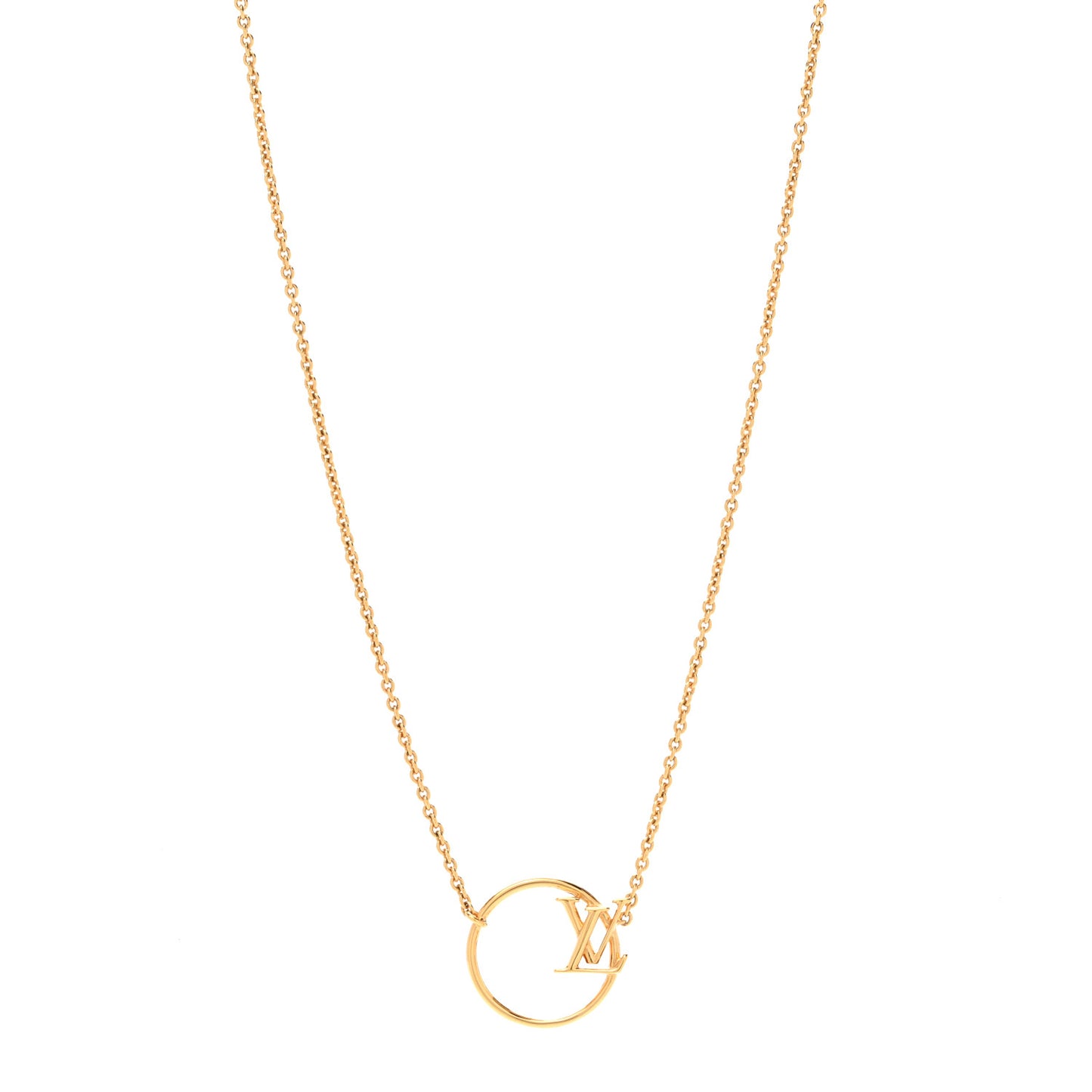 Metal LV Eclipse Necklace Gold