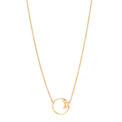 Louis Vuitton Metal LV Eclipse Necklace Gold 1 of 4