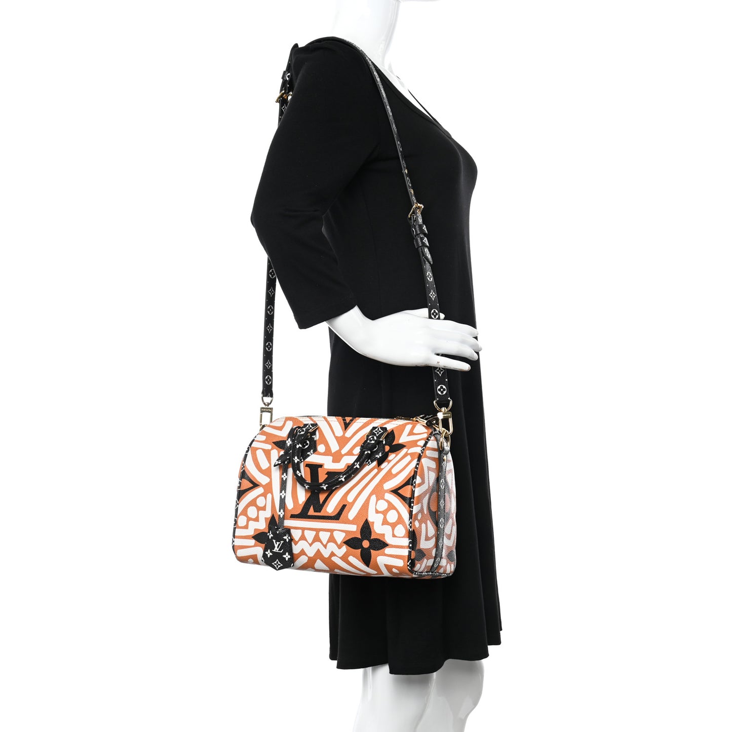 Monogram Giant Crafty Speedy Bandouliere 25 Creme Caramel