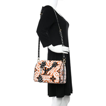Louis Vuitton Monogram Giant Crafty Speedy Bandouliere 25 Creme Caramel 2 of 9