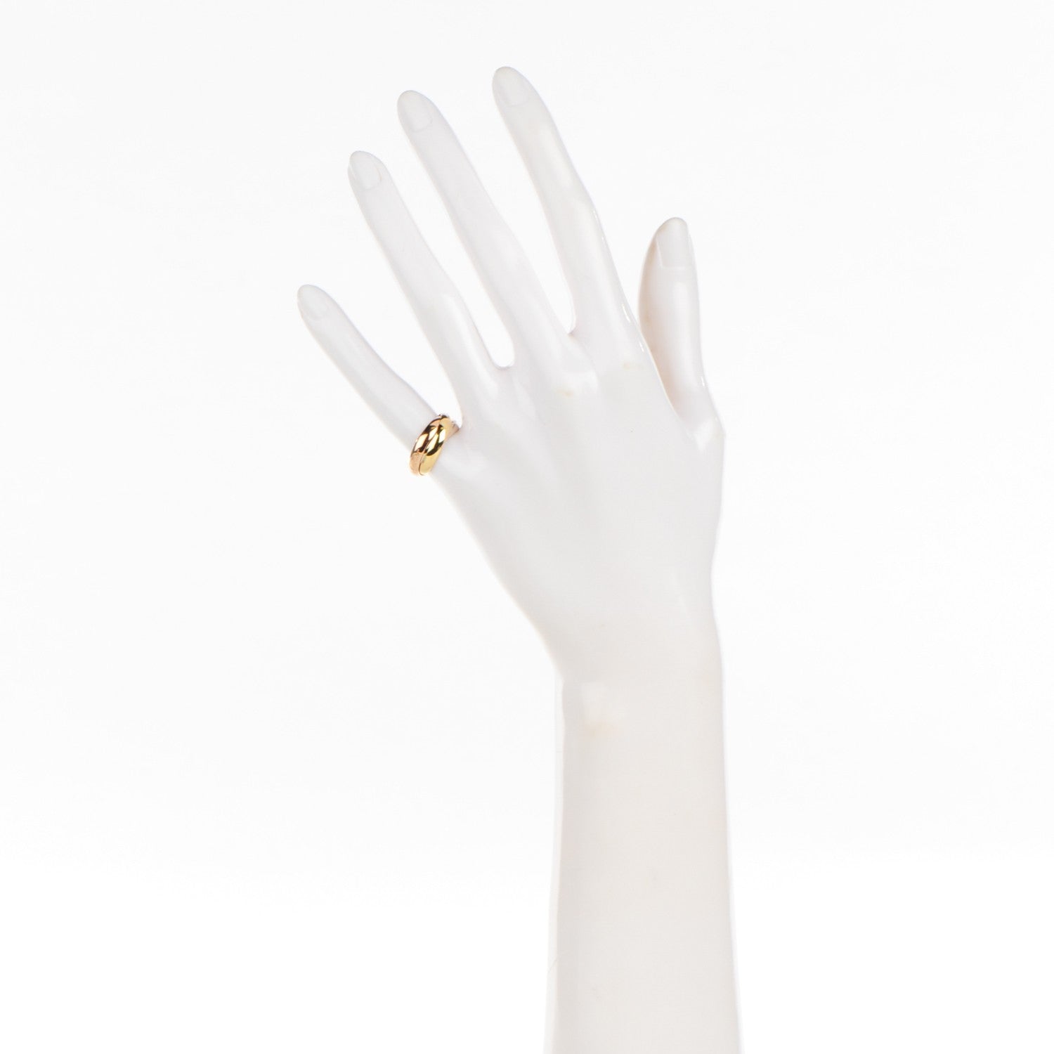 Cartier 18K Pink Yellow White Gold Classic Trinity Ring 46 3.75 2 of 9