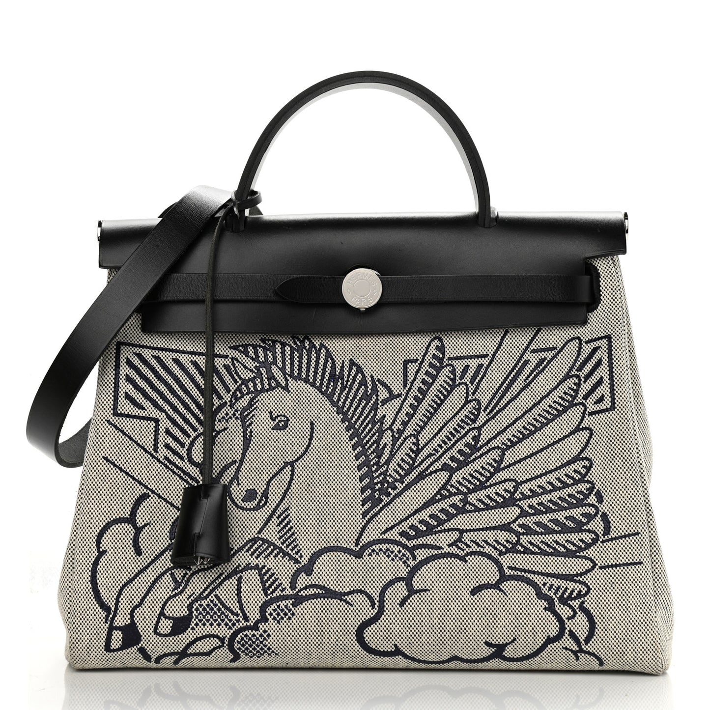 Vache Hunter Toile H Pegase Pop Herbag Zip Retourne 31 PM Bleu Indigo Ecru Black