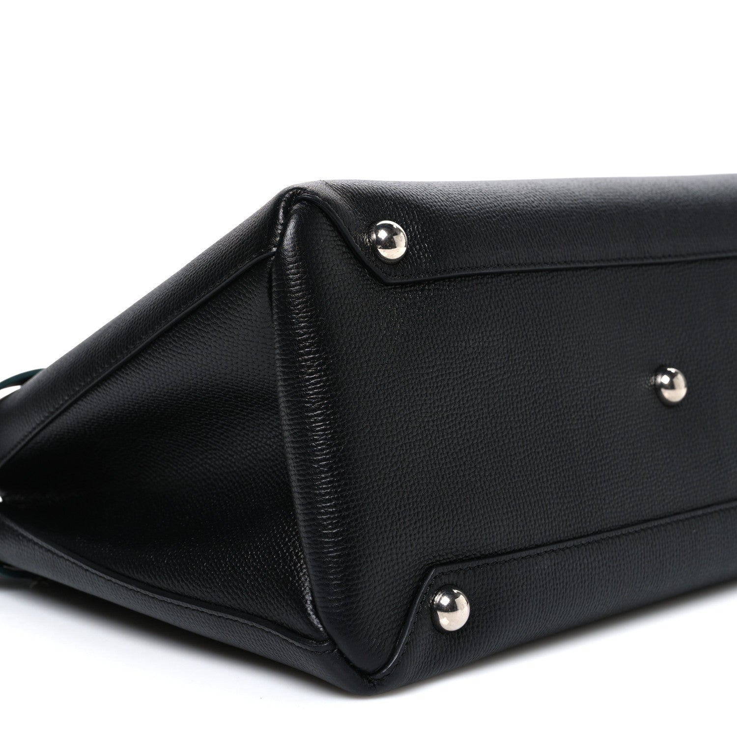 Burberry Derby Calfskin House Check Medium Banner Tote Black Sea