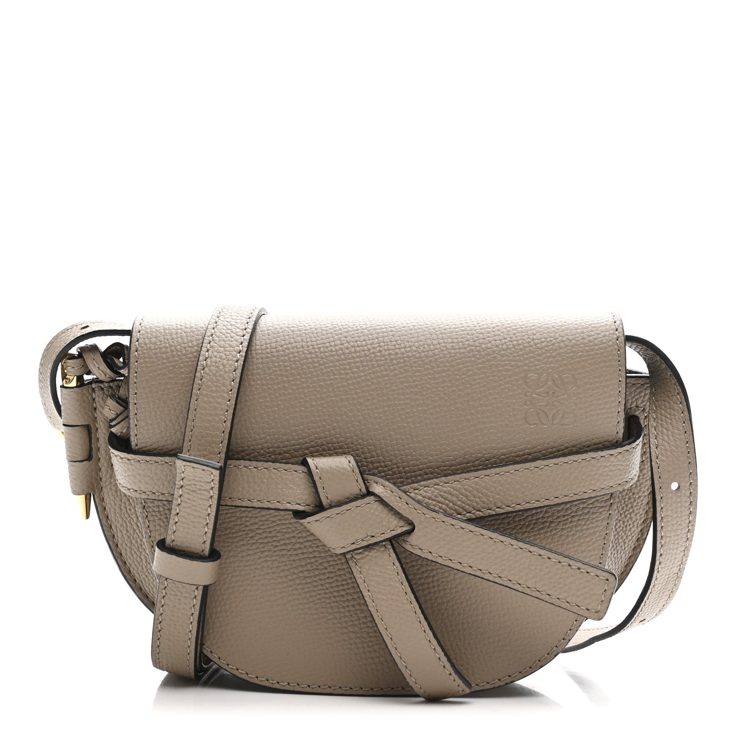 Loewe Pebble Grain Calfskin Mini Gate Dual Bag Light Oat 1 of 10