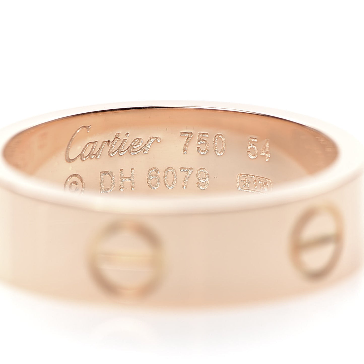 18K Pink Gold 5.5mm LOVE Ring 54 6.75