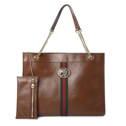 Gucci Calfskin Large Rajah Chain Tote Cuir 1 of 9