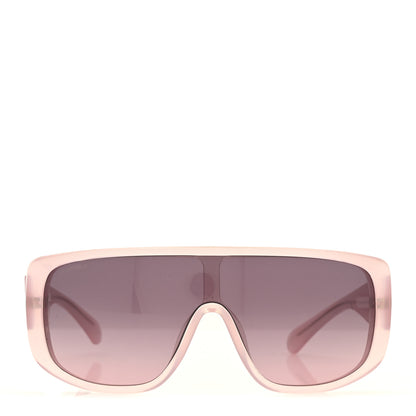 Chanel Acetate Shield Sunglasses 5495 Light Pink 2 of 8