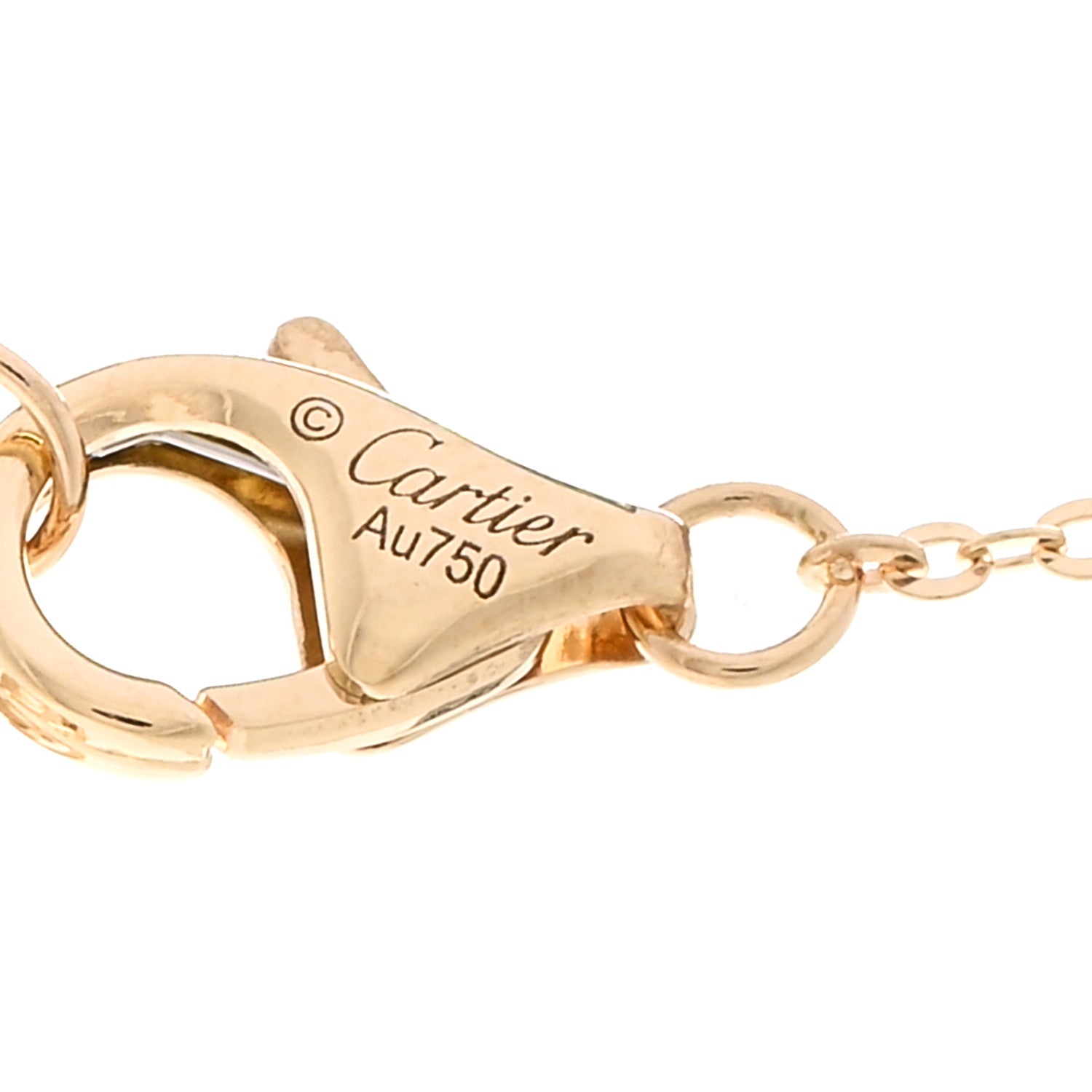 Cartier 18K Pink Yellow White Gold Diamond Trinity Pendant Necklace 4 of 4
