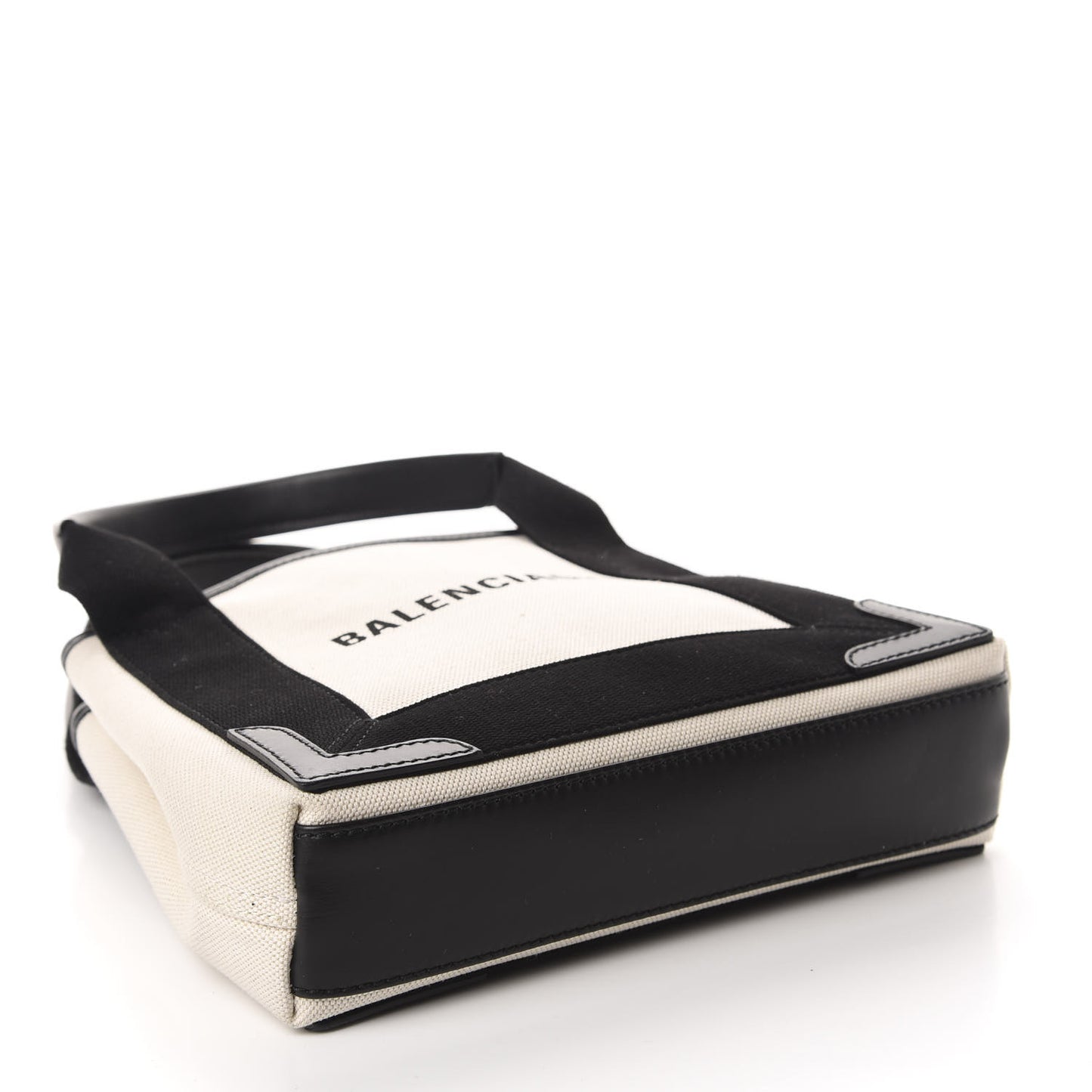 Cotton Canvas Calfskin Navy Cabas XS Natural Black