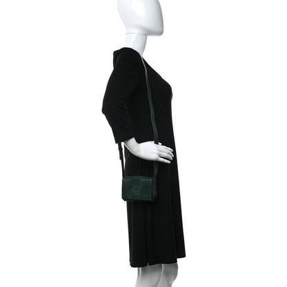 Bottega Veneta Lambskin Maxi Intrecciato Extra Mini Cassette Crossbody Bag Raintree 2 of 8
