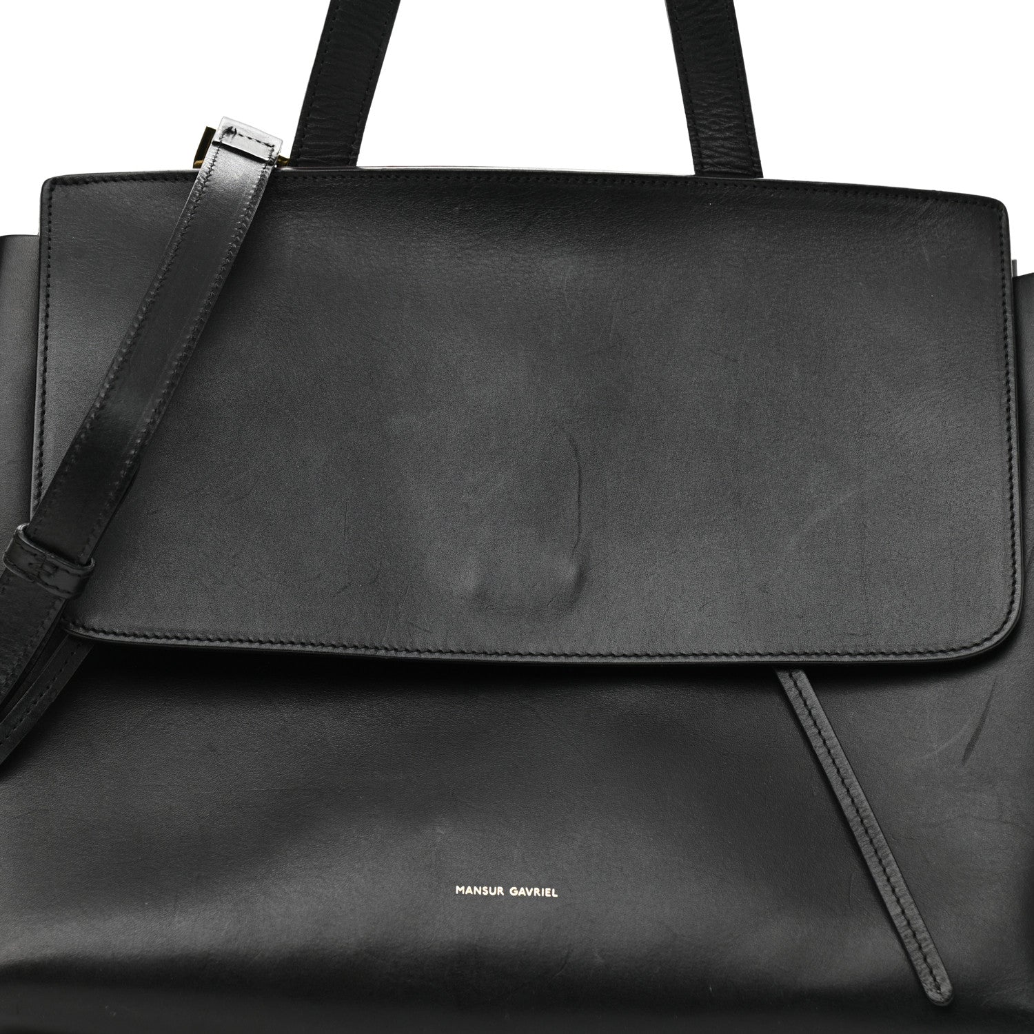 Mansur Gavriel Calfskin Mini Lady Bag Black Flamma 8 of 14